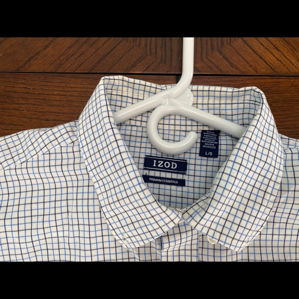 Men’s Izod Button Up Casual Shirt Large